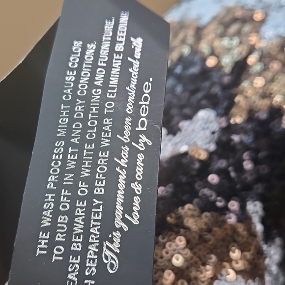 Bebe NWT wilderness sequined dress size XS Chevron Zigzag Pattern - Picture 8 of 9